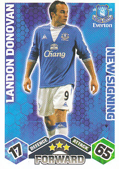 Landon Donovan Everton 2009/10 Topps Match Attax New Signing #EX70